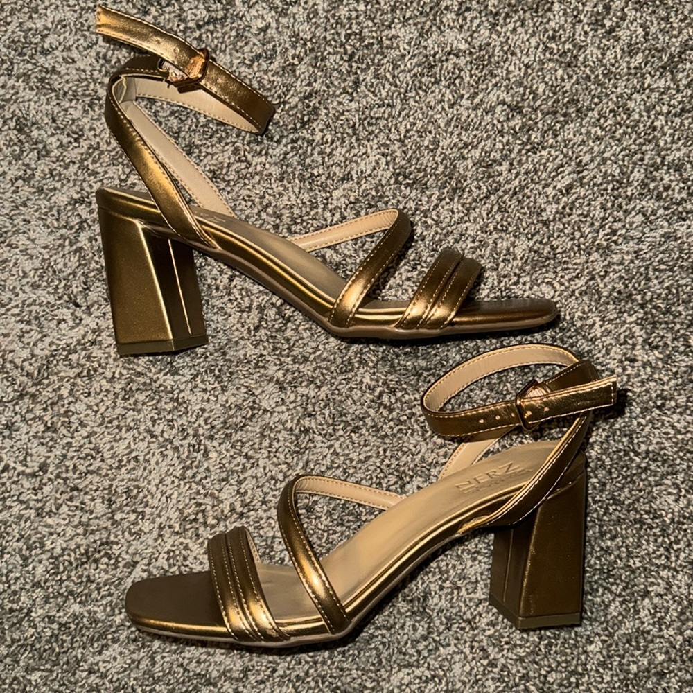 Golden Bronze Heels